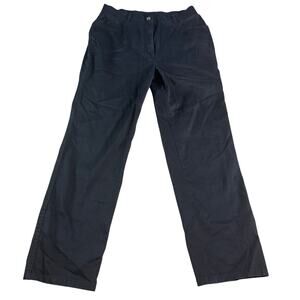 Bernard Zins Saks Fifth Ave Womens 12 Navy Straight Leg Dress Pants